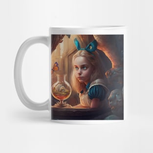 Alice in Wonderland. "Tea Party with the Mad Hatter and the Cheshire Cat" Mug